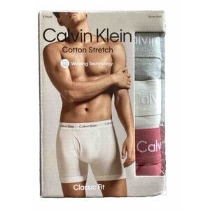 Calvin Klein 3-pack Mens Cotton Stretch Classic Fit Boxer Briefs XXL NEW